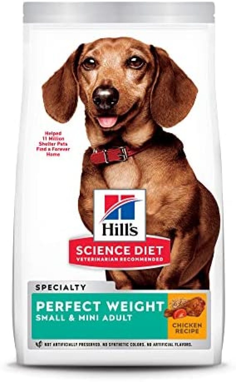 Hill’s Science Diet Adult Perfect Weight Small & Mini Chicken Recipe Dry Dog Food, 15 lb. Bag