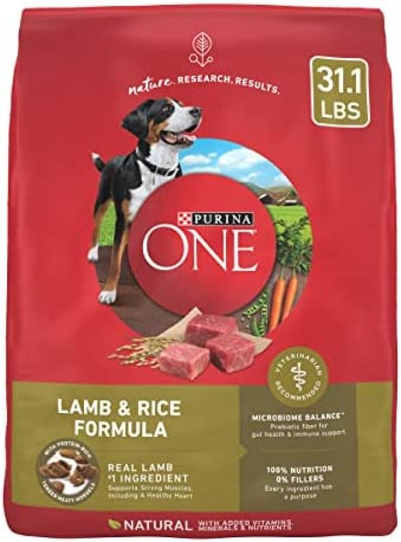 Purina ONE Dry Dog Food Lamb and Rice Formula – 31.1 lb. Bag