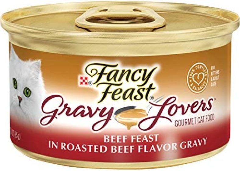 Purina Fancy Feast Gravy Wet Cat Food, Gravy Lovers Beef Feast in Roasted Beef Flavor Gravy – (24) 3 Oz. Cans